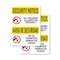 Signmission No Guns Allowed Bilingual OSHA Security Notice Sign, Plastic, 7in W x 10in L, 2PK OS-2PACK-SN-P-710-L-11612 - alternate 1